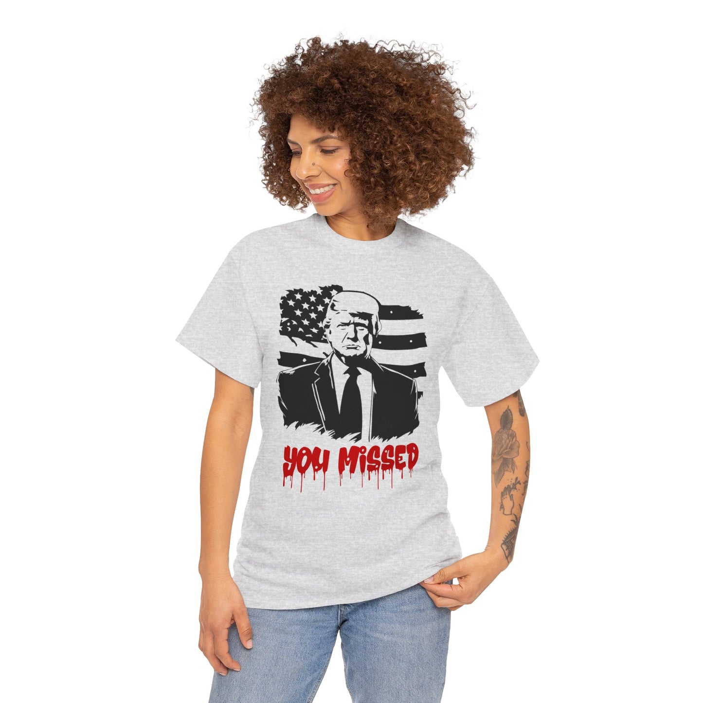 Trump You Missed Unisex Heavy Cotton Tee