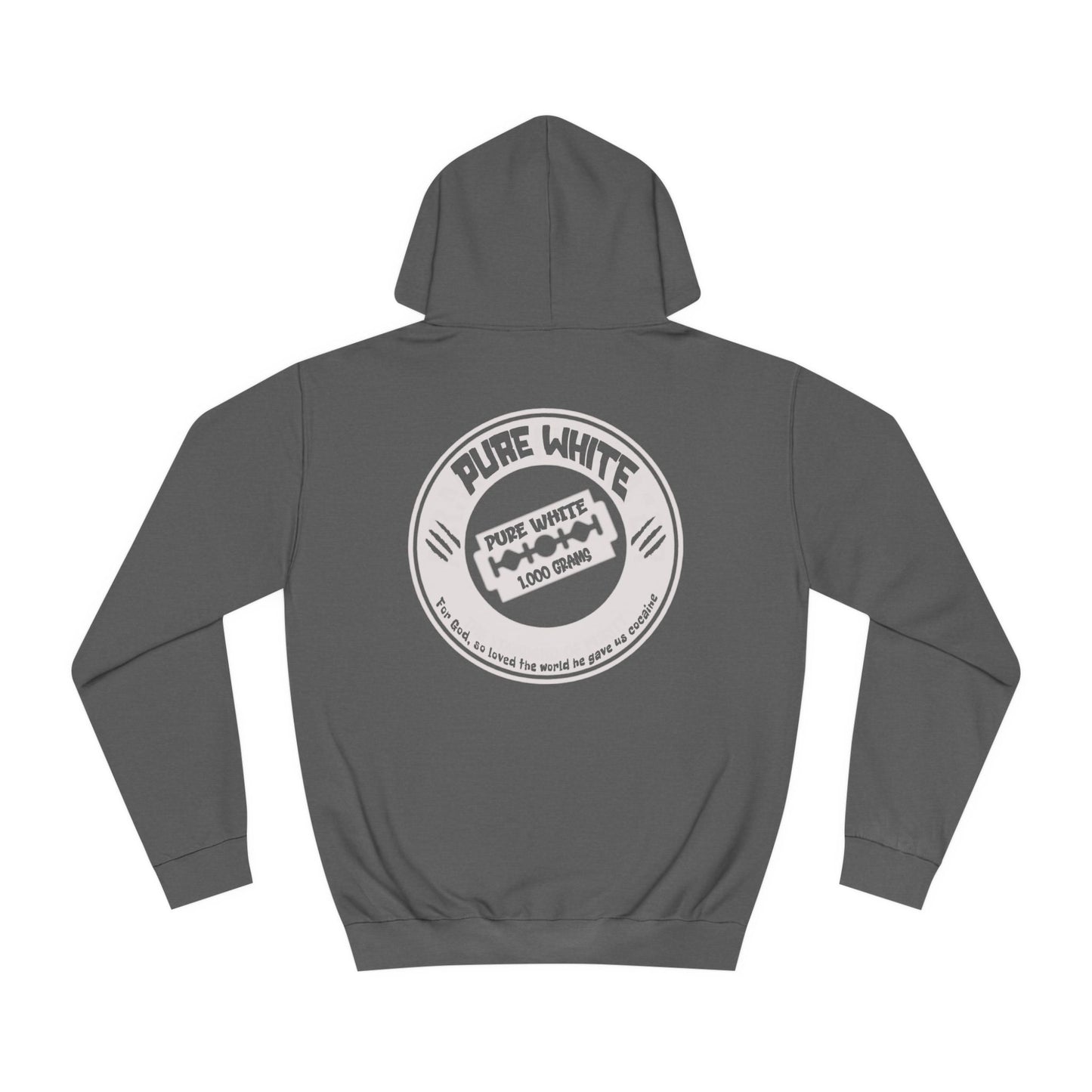 Pure White Unisex College Hoodie
