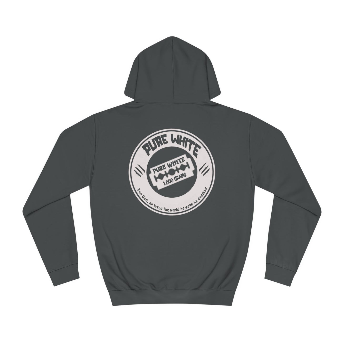 Pure White Unisex College Hoodie