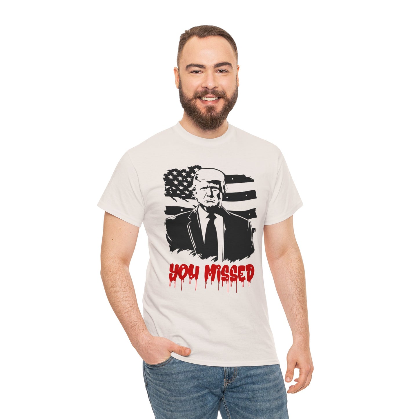 Trump You Missed Unisex Heavy Cotton Tee