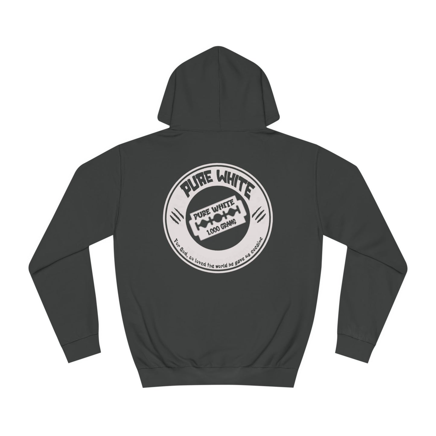 Pure White Unisex College Hoodie