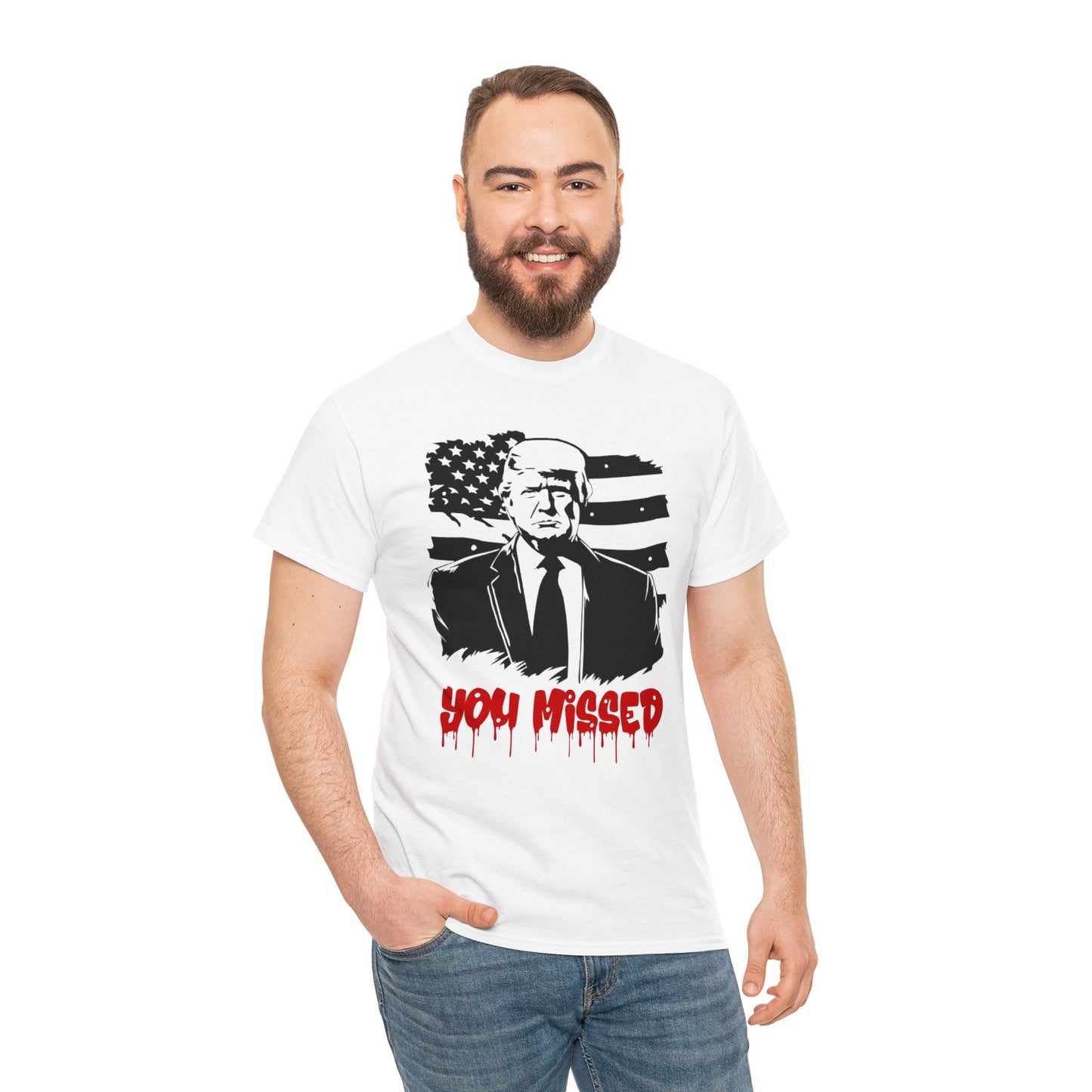 Trump You Missed Unisex Heavy Cotton Tee