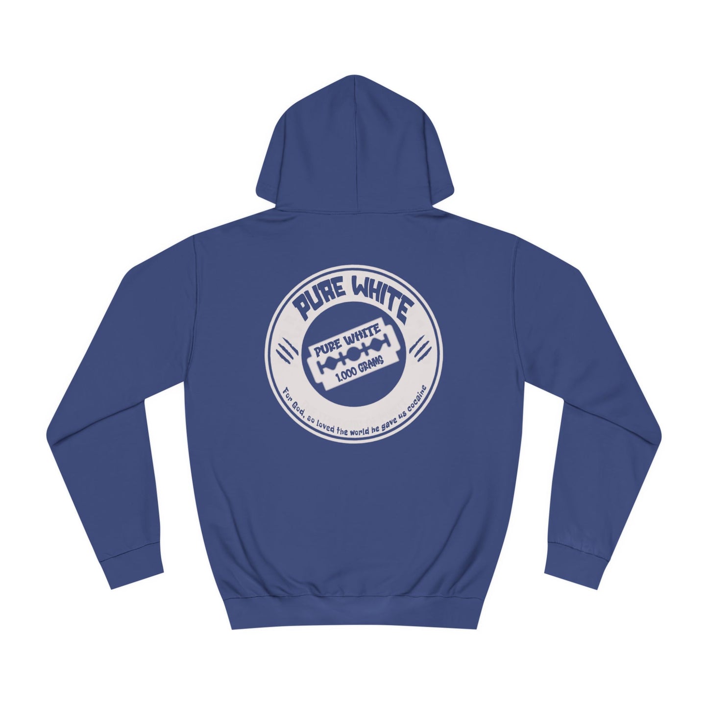 Pure White Unisex College Hoodie