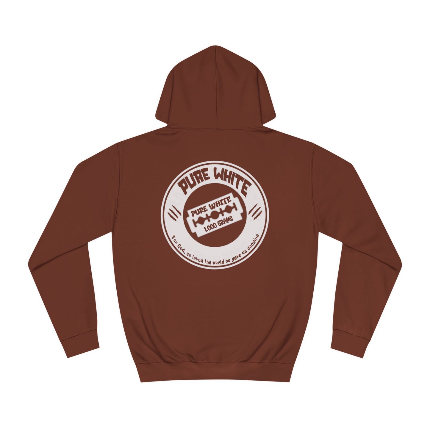 Pure White Unisex College Hoodie
