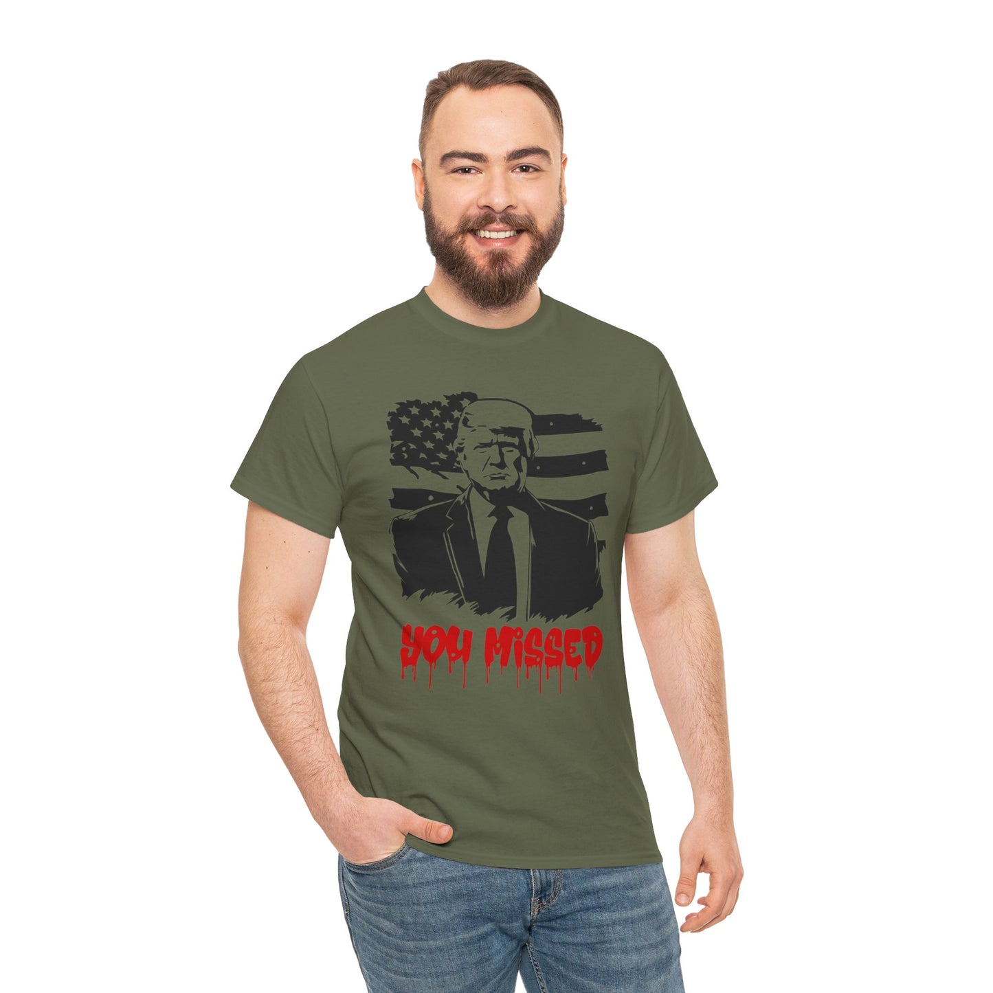 Trump You Missed Unisex Heavy Cotton Tee