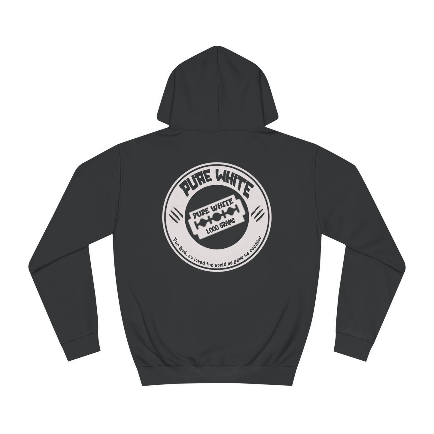 Pure White Unisex College Hoodie
