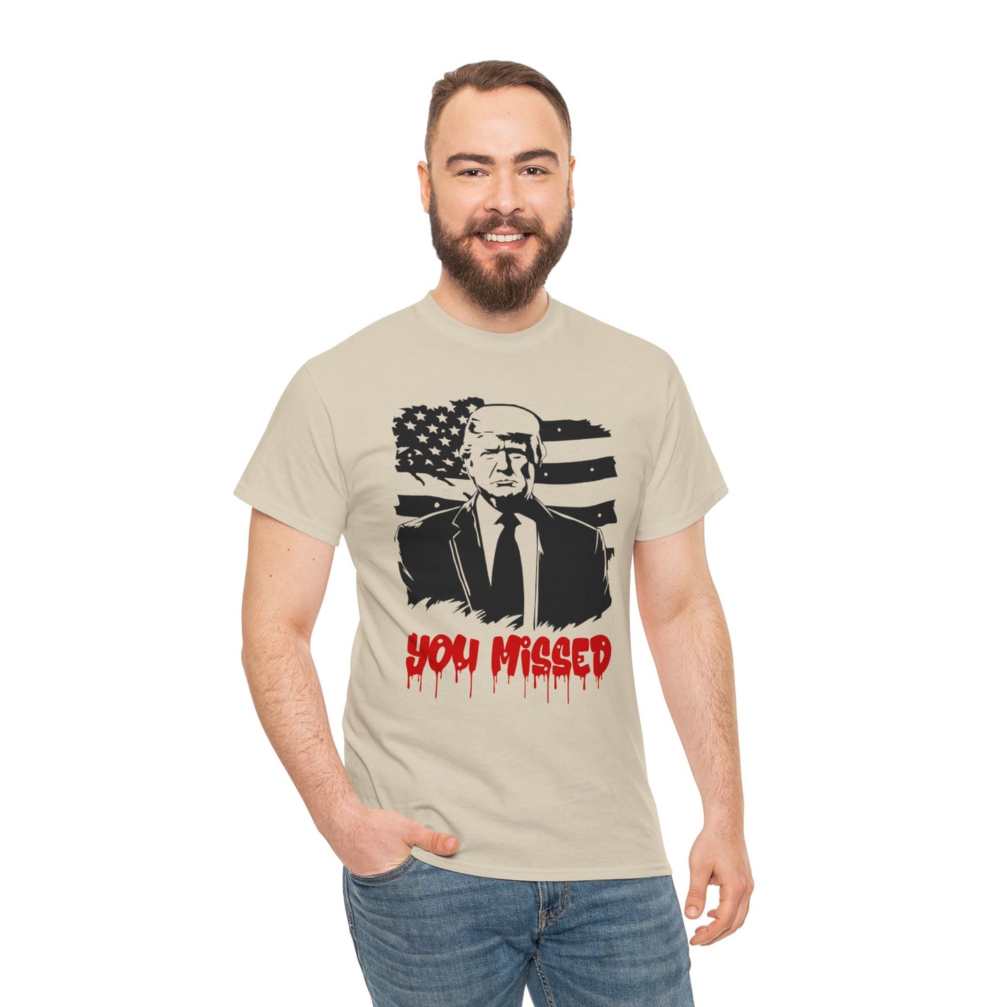 Trump You Missed Unisex Heavy Cotton Tee