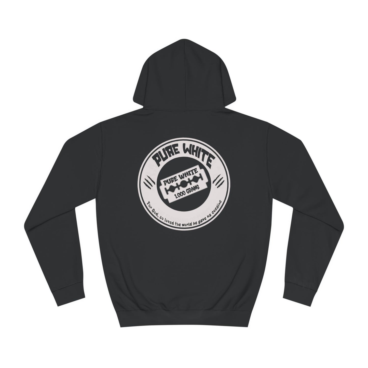 Pure White Unisex College Hoodie